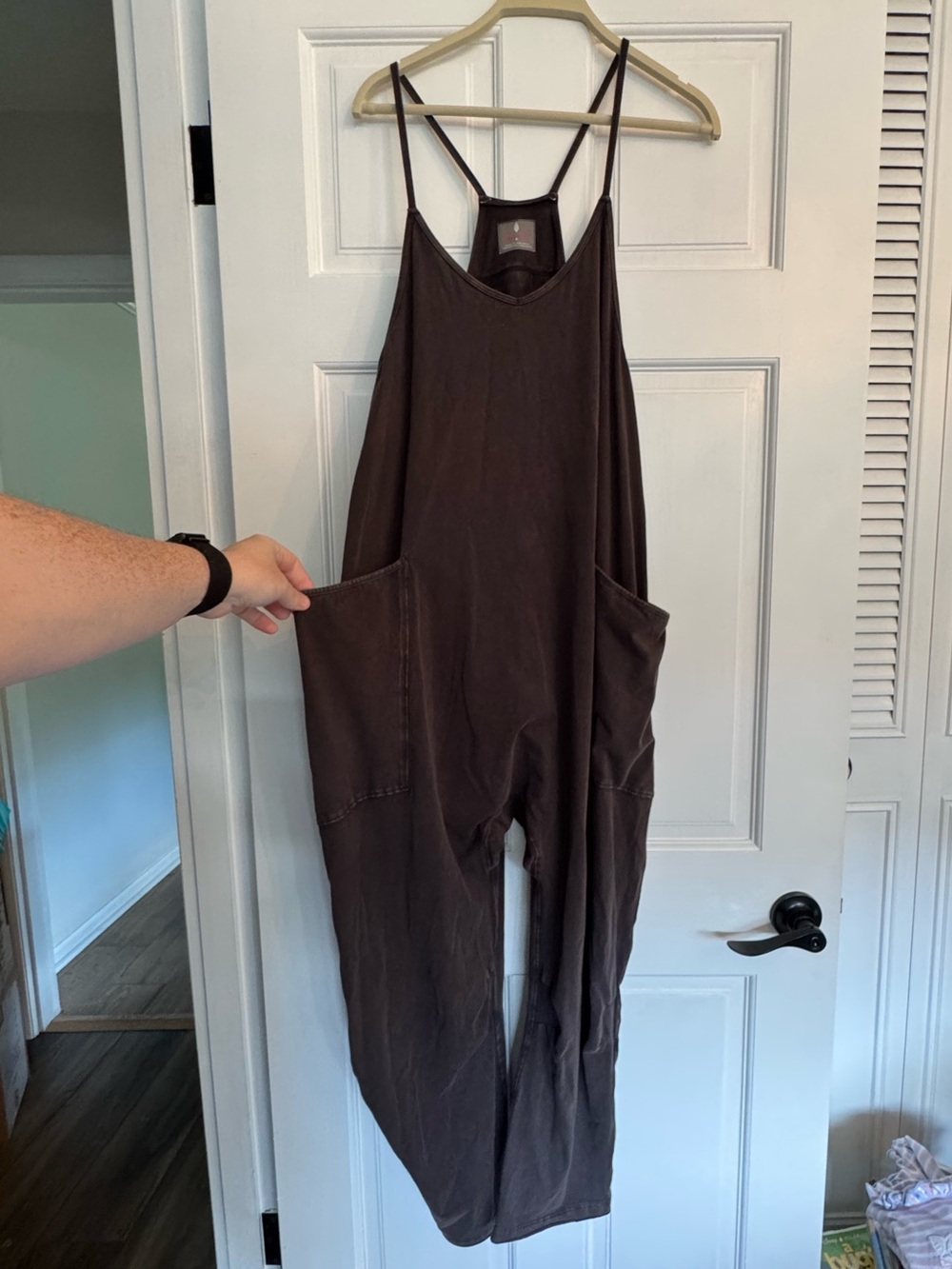 Free People Movement Hot Shot Onesie Washed Black size Small